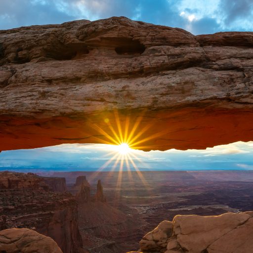 Sunrise over arches national park